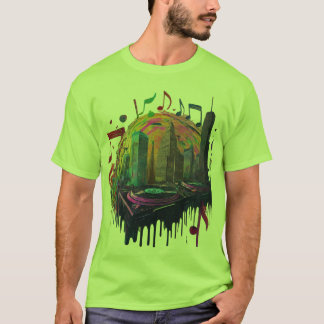 Camiseta Ondas de sonido Speakeasy: Golpes retro, cuervos m