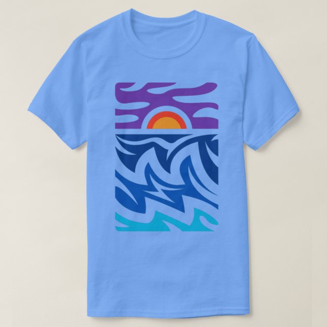 Camiseta Ondas del mar de Sun (Diseño del anverso)