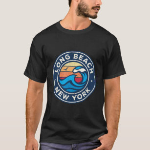 Camiseta Ondas Náuticas Long Beach New York Ny