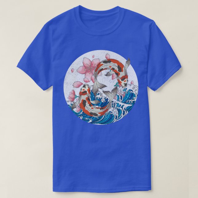 Camiseta Ondas Ocean Cherry Blossom Nishikigoi Sakura Koi C (Diseño del anverso)