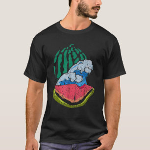 Camiseta Ondas Océano Tropical Verano Vibes Fruit Watermeló