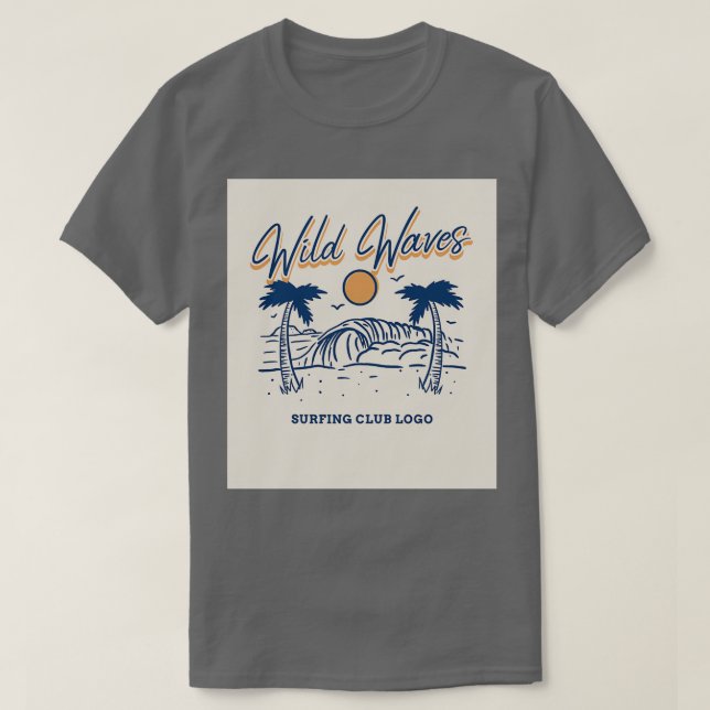 Camiseta Ondas salvajes de época (Diseño del anverso)