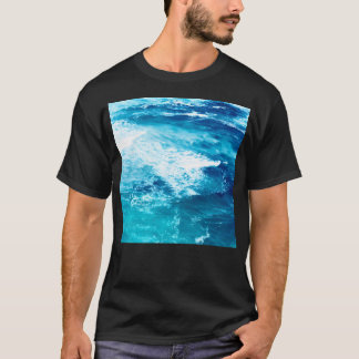 Camiseta Ondas verde azuladas del océano azul