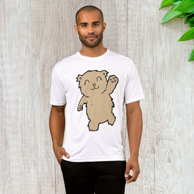 Camiseta Ondeando el oso sonriente adorable (Subido por el creador)