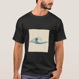 Camiseta ondulación de sus líneas suave y fluida,