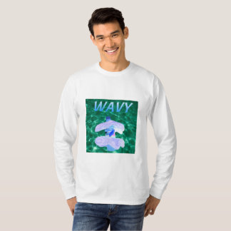 Camiseta ondulada del cuello barco de Vaporware