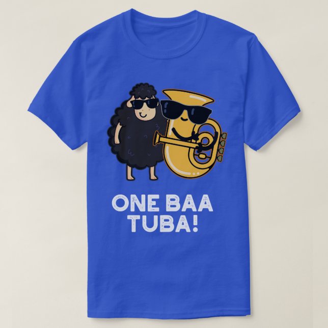 Camiseta One Baa Tuba Funny Music Sheep Pun (Diseño del anverso)