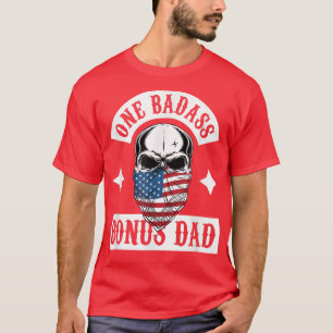 Camiseta One Badss Step Dad Skeleton the día del padre