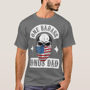 Camiseta One Badss Step Dad Skeleton the día del padre 