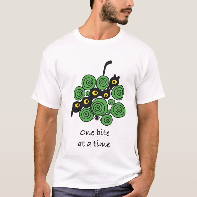 Camiseta One Bite at a Time Worm T-Shirt (Anverso)