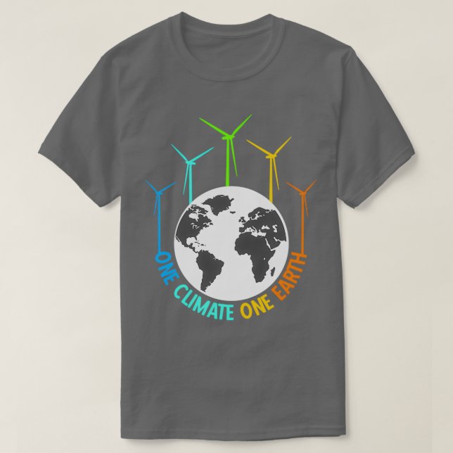 Camiseta One Climate One Earth Planet Protection (Diseño del anverso)