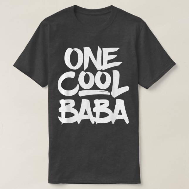 Camiseta One Cool Baba Grandfather Dad Gift Tee (Diseño del anverso)