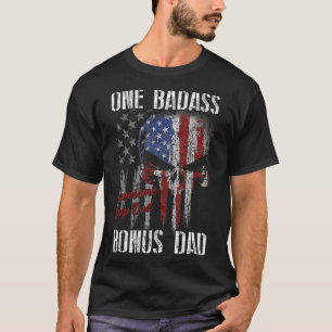 Camiseta One D Bonus Step Dad Skull American Flag Padres D
