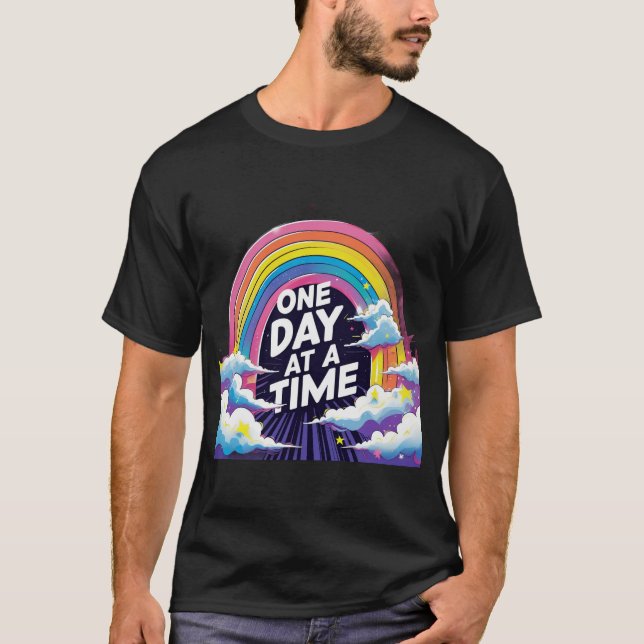Camiseta One Day at a Time – Rainbow Mental Health T-Shirt (Anverso)