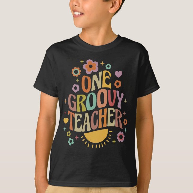Camiseta One groovy teacher (Anverso)