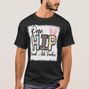 Camiseta One Hip Visual Arts Teacher Leopard Teacher Easter