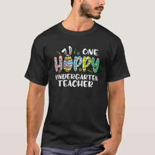 Camiseta One Hoppy Kindergarten Teacher Cute Happy Easter D