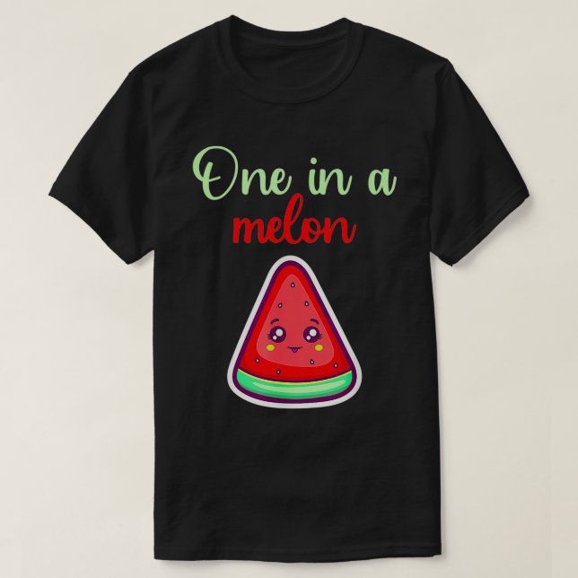 Camiseta One In A Melon Funny Watermelon Summer Fruit Melon (Diseño del anverso)