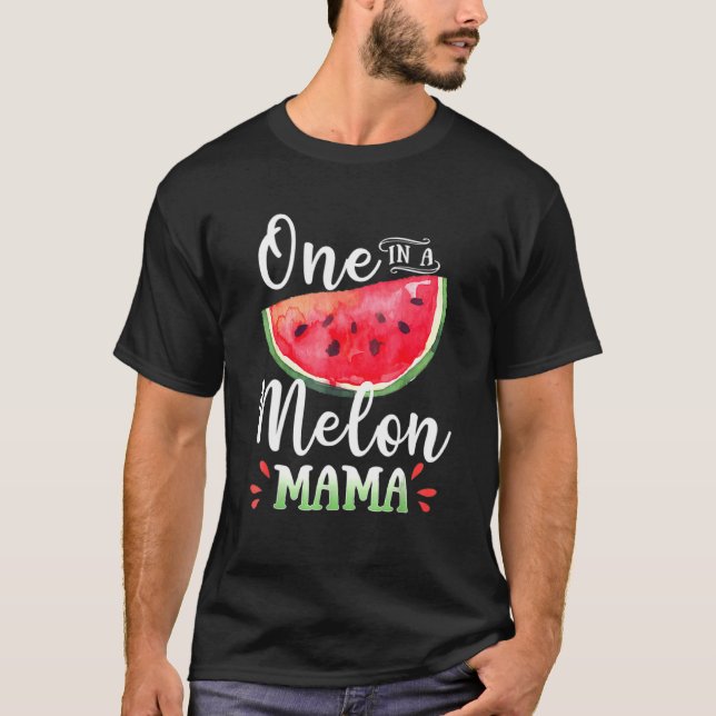 Camiseta One In A Melon Mama Family Watermelon Matching Gro (Anverso)
