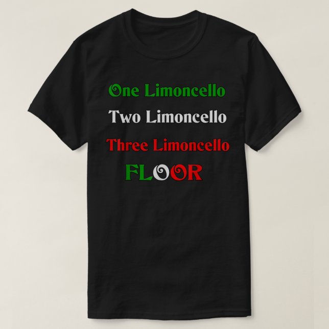 Camiseta One Limoncello (licor italiano)  (Diseño del anverso)