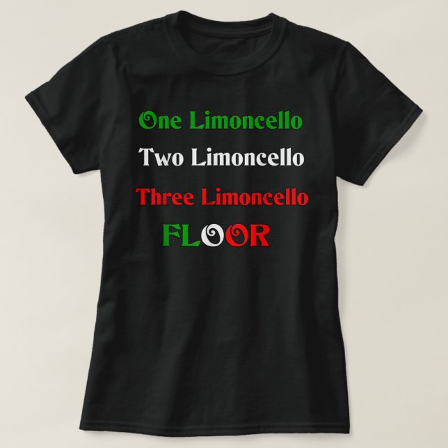 Camiseta One Limoncello (licor italiano)  (Diseño del anverso)