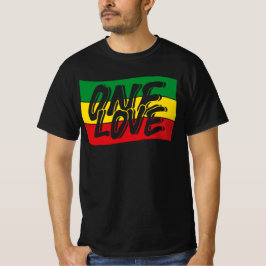 Camiseta One Love Drapeau Reggae Rasta