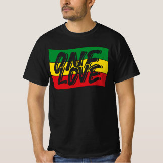 Camiseta One Love Drapeau Reggae Rasta