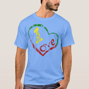 Camiseta One Love Jamaica T Shirt Rasta Reggae Music Caribb