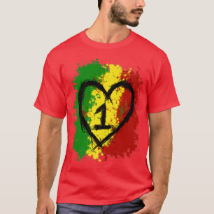 Camiseta One Love Jamaica T Shirt Rasta Reggae Music Caribb
