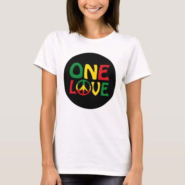 Camiseta One Love, Reggae design (Anverso)