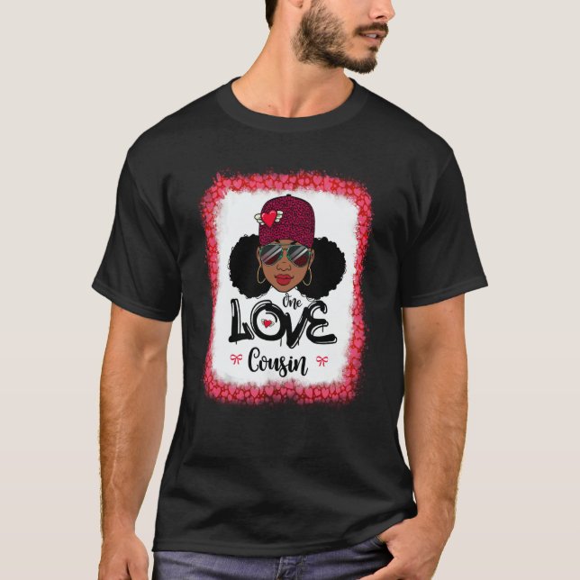 Camiseta One Loved Cousin Black Mom African American Women  (Anverso)