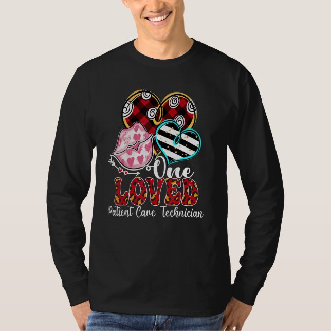 Camiseta One Loved Patient Care Technician Valentine's Day (Anverso)