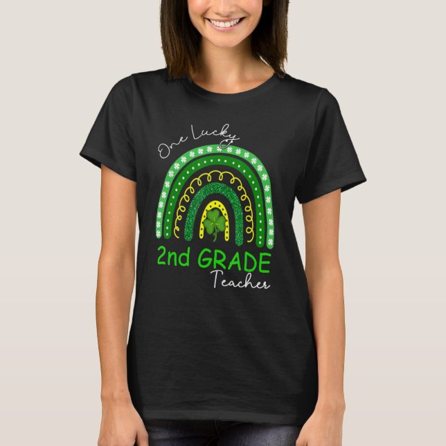 Camiseta One Lucky 2nd Grade Teacher St Patrick's Day 2023  (Anverso)