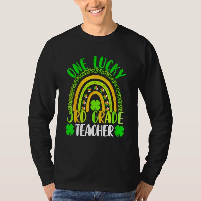 Camiseta One Lucky 3rd Grade Teacher St. Patrick's Day 2023 (Anverso)