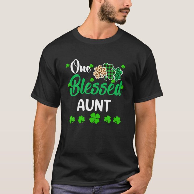 Camiseta One Lucky Aunt Clover St. Patrick's Day Irish (Anverso)
