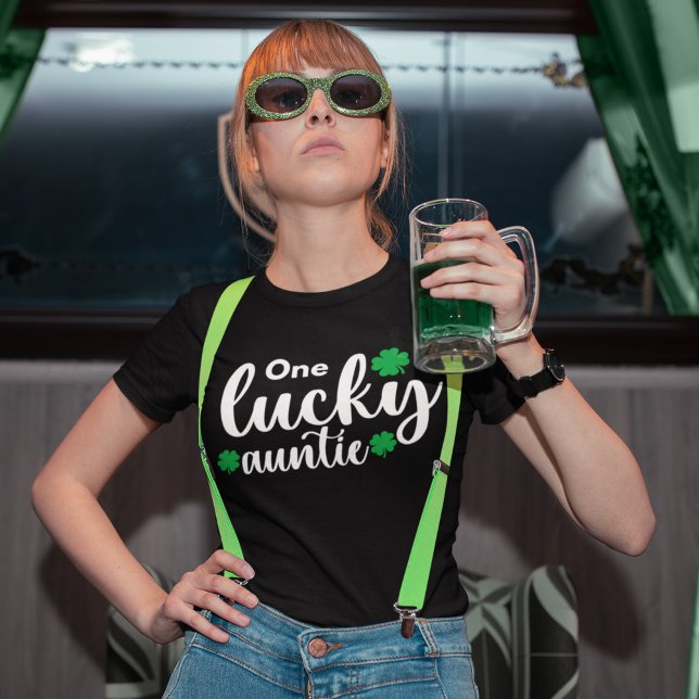 Camiseta One Lucky Auntie Funny St Patrick Day (Subido por el creador)