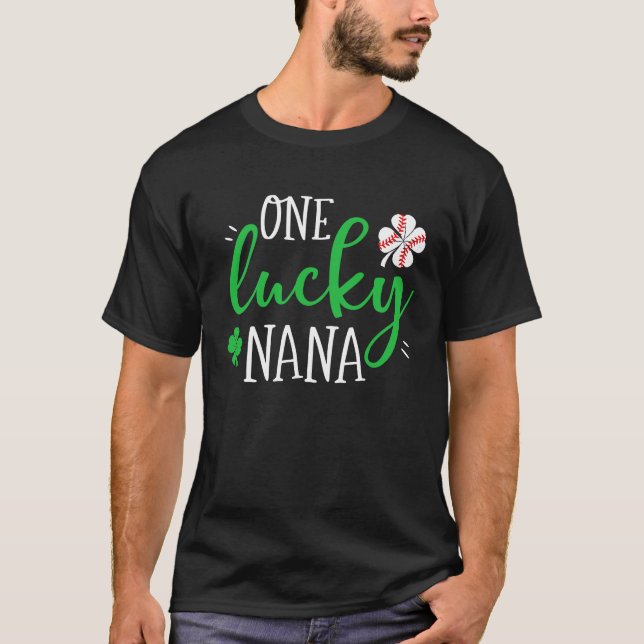 Camiseta One Lucky Baseball Grandma Nana Shamrocks St Patri (Anverso)
