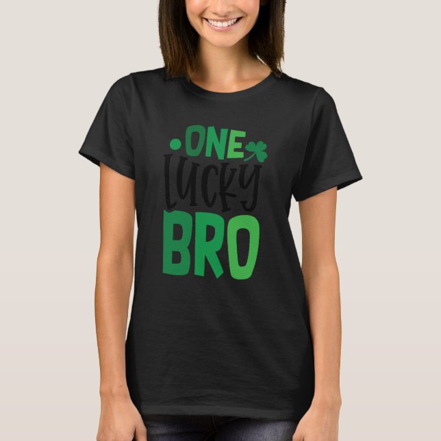 Camiseta One Lucky Bro C Shamrock Irish Ireland (Anverso)
