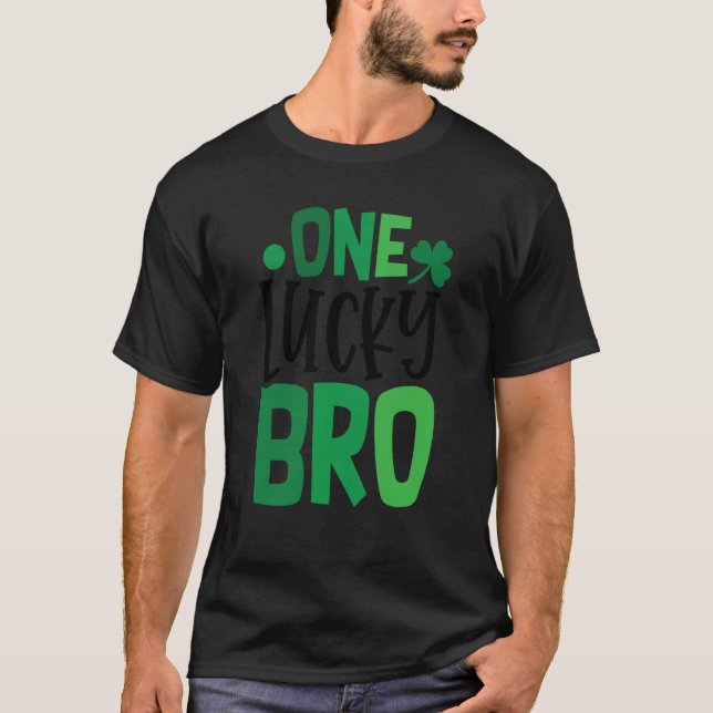 Camiseta One Lucky Bro C Shamrock Irish Ireland (Anverso)