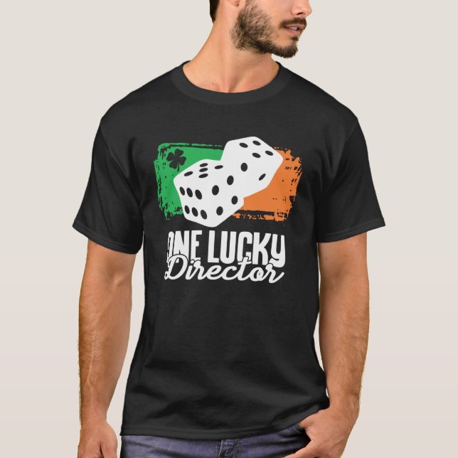 Camiseta One Lucky Director Dice Game  Family Group Matchin (Anverso)