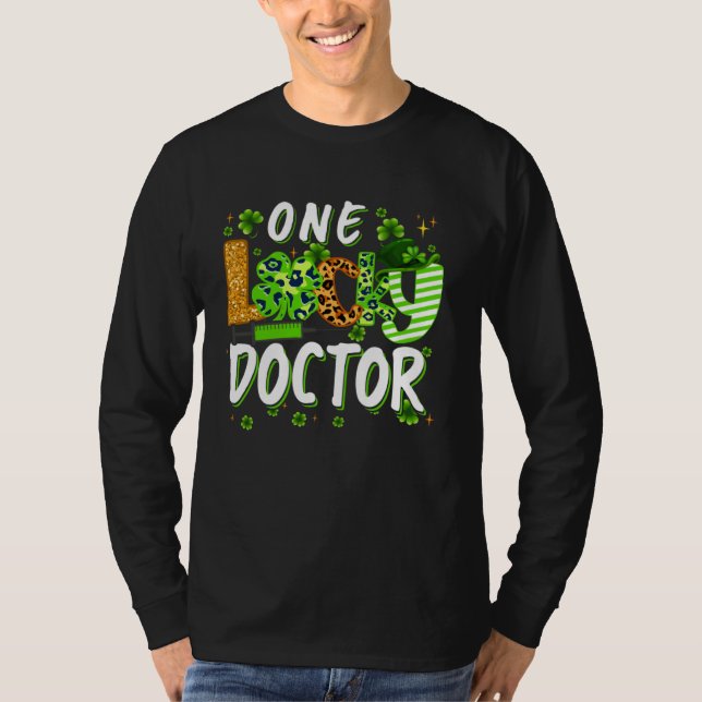 Camiseta One Lucky Doctor Shamrock St Patricks Day Tees Men (Anverso)