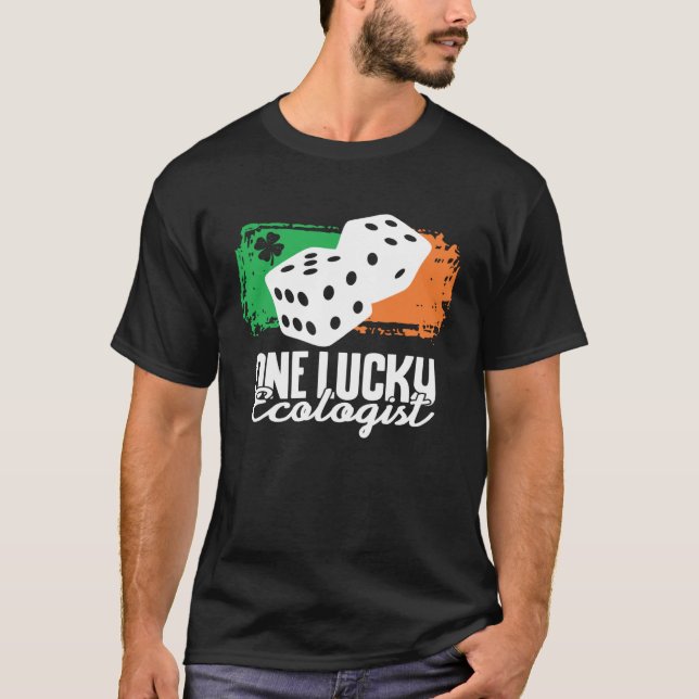 Camiseta One Lucky Ecologist Dice Game  Family Group Matchi (Anverso)