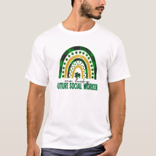 Camiseta One Lucky Future Social Worker Rainbow St Patricks