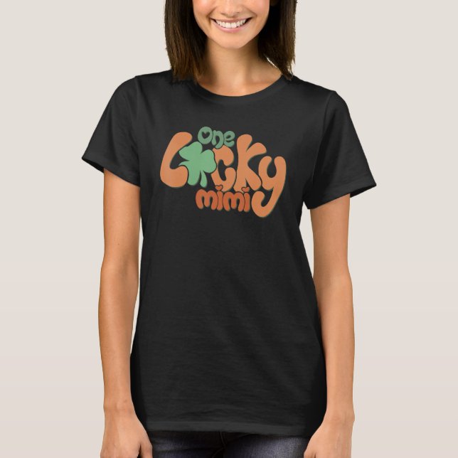 Camiseta One Lucky Mimi Groovy Happy Patrick's Day Party Ki (Anverso)