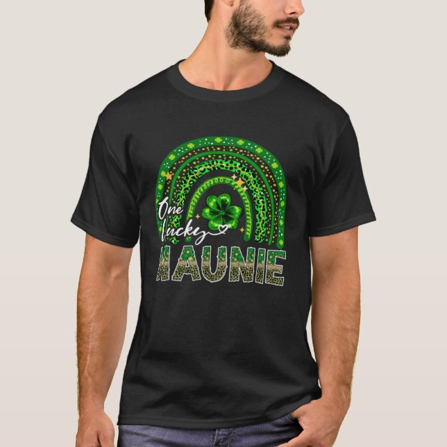 Camiseta One Lucky Naunie  Shamrock Rainbow St Patrick s Da (Anverso)
