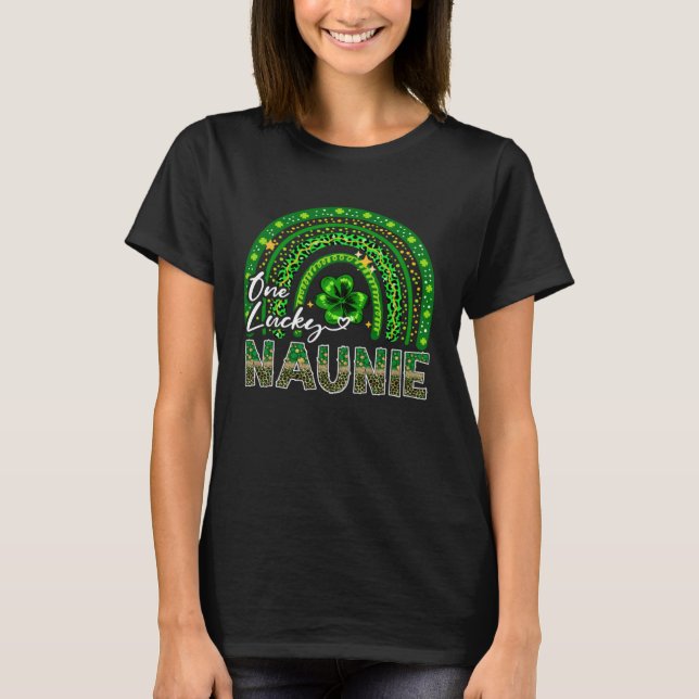Camiseta One Lucky Naunie  Shamrock Rainbow St Patrick s Da (Anverso)