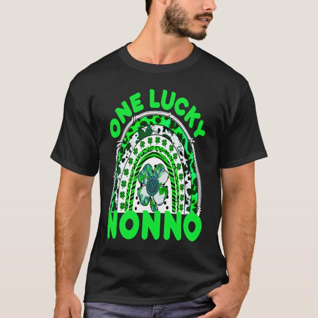 Camiseta One Lucky Nonno Good Luck Green Rainbow Shamrock L (Anverso)