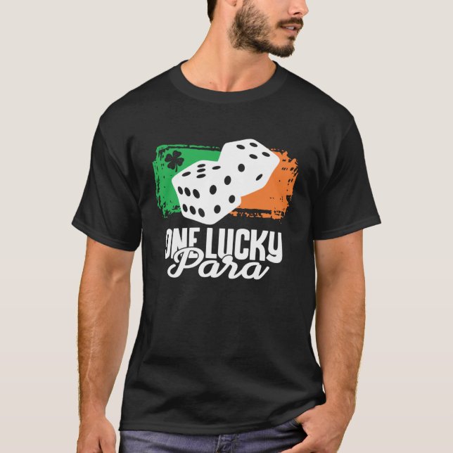 Camiseta One Lucky Para Dice Game  Family Group Matching (Anverso)