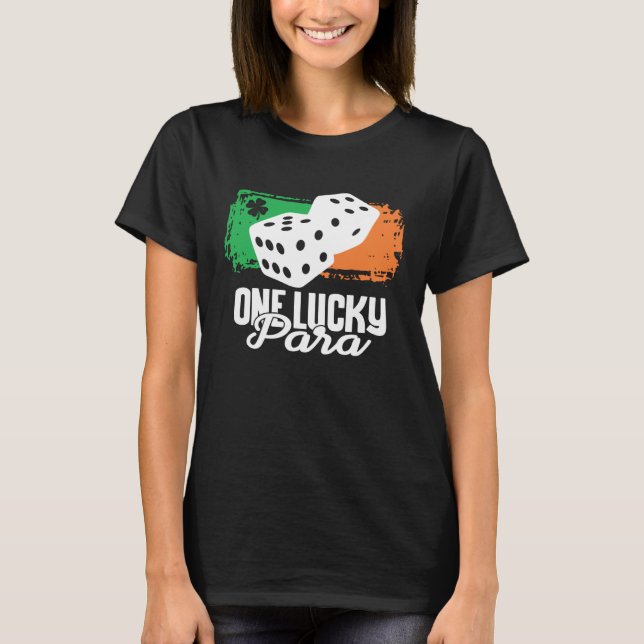 Camiseta One Lucky Para Dice Game  Family Group Matching (Anverso)