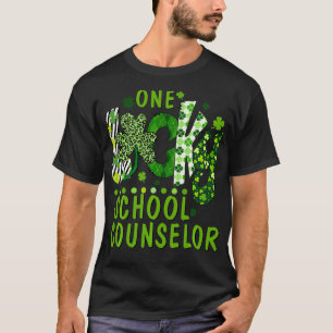 Camiseta One Lucky School Counselor Shamrock Teacher St Pat